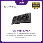 Load image into Gallery viewer, SAPPHIRE PULSE AMD RADEON™ RX 7900 XTX GAMING OC VAPOR-X 20GB GDDR6 DUAL HDMI / DUAL DP
