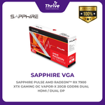 Load image into Gallery viewer, SAPPHIRE PULSE AMD RADEON™ RX 7900 XTX GAMING OC VAPOR-X 20GB GDDR6 DUAL HDMI / DUAL DP
