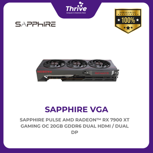 SAPPHIRE PULSE AMD RADEON™ RX 7900 XT GAMING OC 20GB GDDR6 DUAL HDMI / DUAL DP