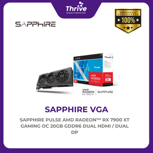 SAPPHIRE PULSE AMD RADEON™ RX 7900 XT GAMING OC 20GB GDDR6 DUAL HDMI / DUAL DP