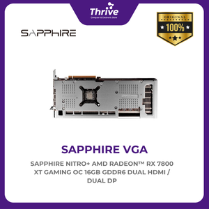 SAPPHIRE NITRO+ AMD RADEON™ RX 7800 XT GAMING OC 16GB GDDR6 DUAL HDMI / DUAL DP