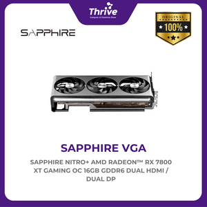 SAPPHIRE NITRO+ AMD RADEON™ RX 7800 XT GAMING OC 16GB GDDR6 DUAL HDMI / DUAL DP