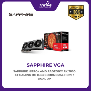 SAPPHIRE NITRO+ AMD RADEON™ RX 7800 XT GAMING OC 16GB GDDR6 DUAL HDMI / DUAL DP