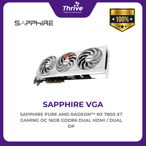 SAPPHIRE PURE AMD RADEON™ RX 7800 XT GAMING OC 16GB GDDR6 DUAL HDMI / DUAL DP