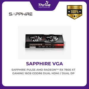 SAPPHIRE PULSE AMD RADEON™ RX 7800 XT GAMING 16GB GDDR6 DUAL HDMI / DUAL DP