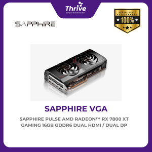 SAPPHIRE PULSE AMD RADEON™ RX 7800 XT GAMING 16GB GDDR6 DUAL HDMI / DUAL DP