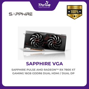 SAPPHIRE PULSE AMD RADEON™ RX 7800 XT GAMING 16GB GDDR6 DUAL HDMI / DUAL DP