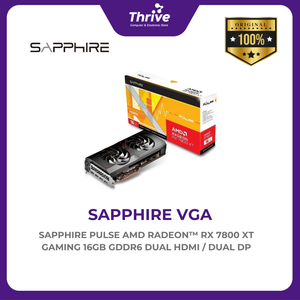 SAPPHIRE PULSE AMD RADEON™ RX 7800 XT GAMING 16GB GDDR6 DUAL HDMI / DUAL DP