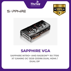 SAPPHIRE NITRO+ AMD RADEON™ RX 7700 XT GAMING OC 12GB GDDR6 DUAL HDMI / DUAL DP