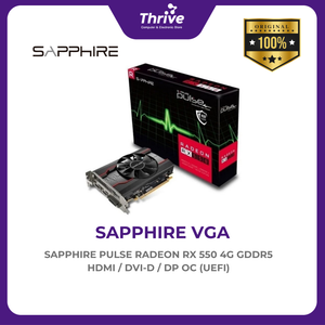 SAPPHIRE PULSE RADEON RX 550 4G GDDR5 HDMI / DVI-D / DP OC (UEFI)