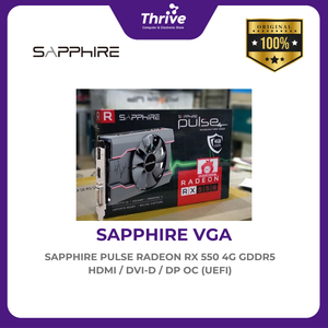 SAPPHIRE PULSE RADEON RX 550 4G GDDR5 HDMI / DVI-D / DP OC (UEFI)