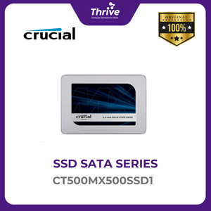 500GB Crucial® MX500 SATA 2.5” 7mm (with 9.5mm adapter) SSD