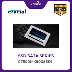 500GB Crucial® MX500 SATA 2.5” 7mm (with 9.5mm adapter) SSD