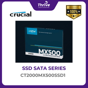 2TB Crucial® MX500 SATA 2.5” 7mm (with 9.5mm adapter) SSD