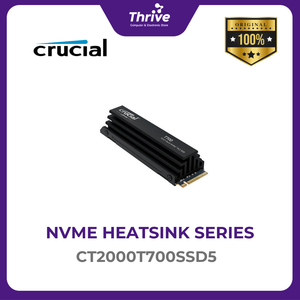 Crucial® T700 2TB PCIe Gen5 NVMe M.2 with Heatsink Micron 232-layer TLC NAND3