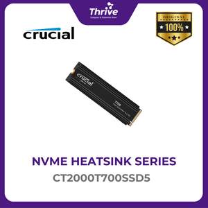 Crucial® T700 2TB PCIe Gen5 NVMe M.2 with Heatsink Micron 232-layer TLC NAND3