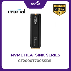 Crucial® T700 2TB PCIe Gen5 NVMe M.2 with Heatsink Micron 232-layer TLC NAND3
