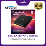 Load image into Gallery viewer, Crucial X10 Pro 2TB Port SSD USB 3.2 Gen-2 2x2 Type-C to Type-C USB cable (20Gb/s)