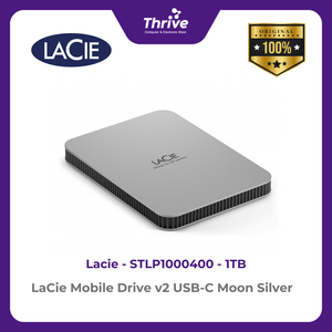 LaCie Mobile Drive v2 USB-C Moon Silver 1TB STLP1000400