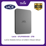 Load image into Gallery viewer, LaCie Mobile Drive v2 USB-C Moon Silver 2TB STLP2000400
