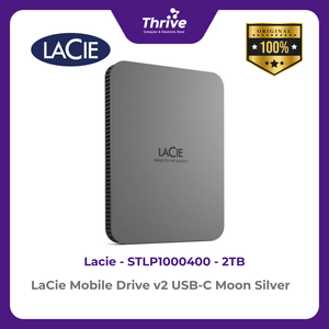 LaCie Mobile Drive v2 USB-C Moon Silver 2TB STLP2000400