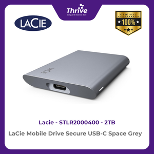 LaCie Mobile Drive Secure USB-C Space Grey 2TB STLR2000400