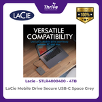 Load image into Gallery viewer, LaCie Mobile Drive Secure USB-C Space Grey 4TB STLR4000400
