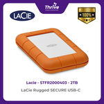 Load image into Gallery viewer, LaCie Rugged SECURE USB-C 2TB STFR2000403
