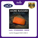 Load image into Gallery viewer, LaCie Rugged SSD USB-C 500GB STHR500800
