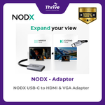 Load image into Gallery viewer, NODX USB-C to HDMI &amp; VGA Adapter - A07010
