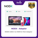 Load image into Gallery viewer, NODX USB-C to HDMI &amp; VGA Adapter - A07010
