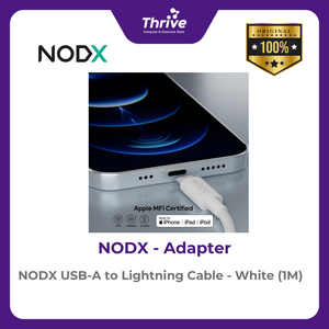 NODX USB-A to Lightning Cable - White (1M) - K01011