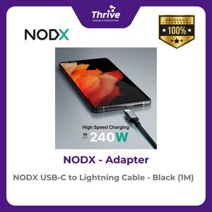 NODX USB-C to Lightning Cable - Black (1M) - K02012