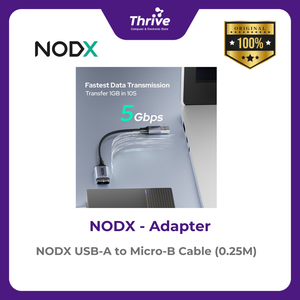 NODX USB-A to Micro-B Cable (0.25M) - P03002