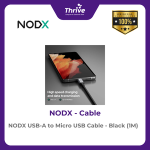 NODX USB-A to Micro USB Cable - Black (1M) - K03011