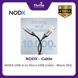 NODX USB-A to Micro USB Cable - Black (1M) - K03011