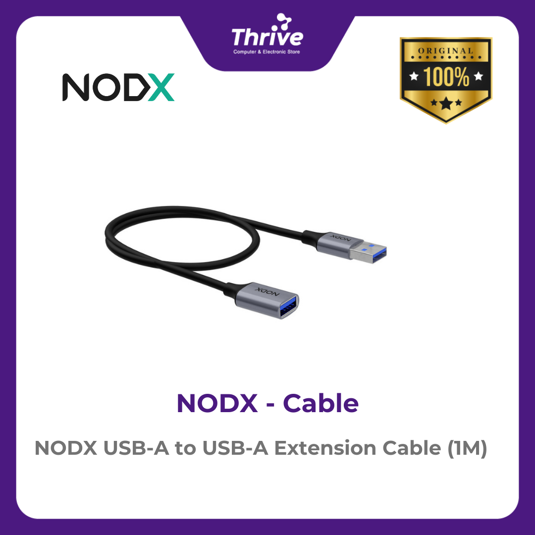 NODX USB-A to USB-A Extension Cable (1M) - P01010 - Sultan Store