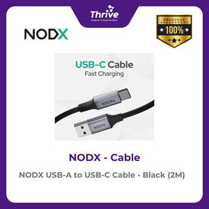 NODX USB-A to USB-C Cable - Black (2M) - K04021