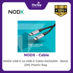 Load image into Gallery viewer, NODX USB-C to USB-C Cable 5A/240W - Black (2M) Plastic Bag - K05021
