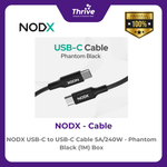 Load image into Gallery viewer, NODX USB-C to USB-C Cable 5A/240W - Phantom Black (1M) Box - K05111
