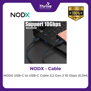 NODX USB-C to USB-C Cable 3.2 Gen 2 10 Gbps (0.3M) - K06003