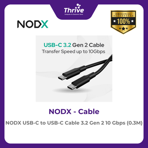 NODX USB-C to USB-C Cable 3.2 Gen 2 10 Gbps (0.3M) - K06003