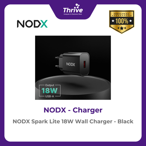 NODX Spark Lite 18W Wall Charger - Black - C18021