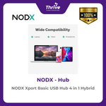 Load image into Gallery viewer, NODX Xport Basic USB Hub 4 in 1 Hybrid - H02043
