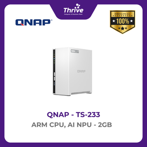 QNAP TS-233 - NAS ARM CPU, AI NPU, 2-Bay Storage Solution