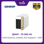 Load image into Gallery viewer, QNAP TS-262-4G 2-Bay Desktop NAS - Intel Celeron, 2.5GbE, M.2 Support, 4GB RAM, HDMI, PCIe Expansion
