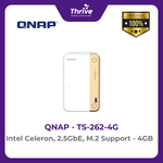 Load image into Gallery viewer, QNAP TS-262-4G 2-Bay Desktop NAS - Intel Celeron, 2.5GbE, M.2 Support, 4GB RAM, HDMI, PCIe Expansion
