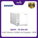 Load image into Gallery viewer, QNAP TS-364-8G Intel Celeron, 2.5GbE, M.2 Support