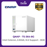 Load image into Gallery viewer, QNAP TS-364-8G Intel Celeron, 2.5GbE, M.2 Support