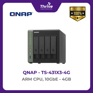 QNAP TS-431X3-4G ARM CPU, 10GbE